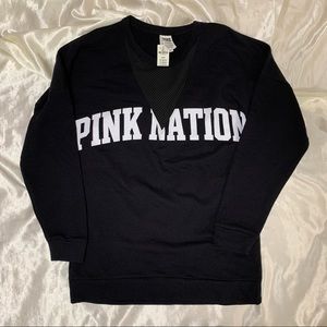 pink crewneck